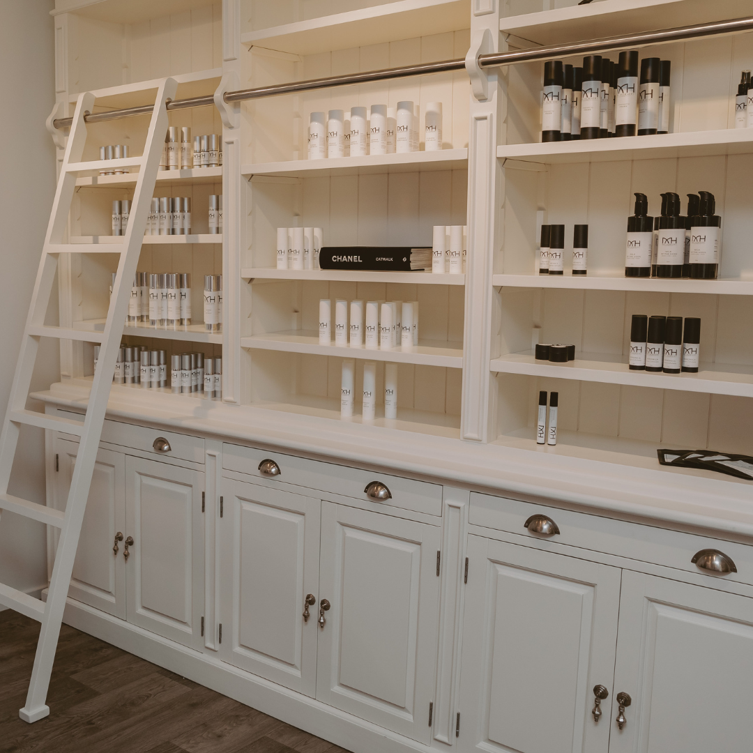 Mel Hornery Cosmetics skincare range displayed, showcasing the high-quality products available at top skin clinics for comprehensive skin care.