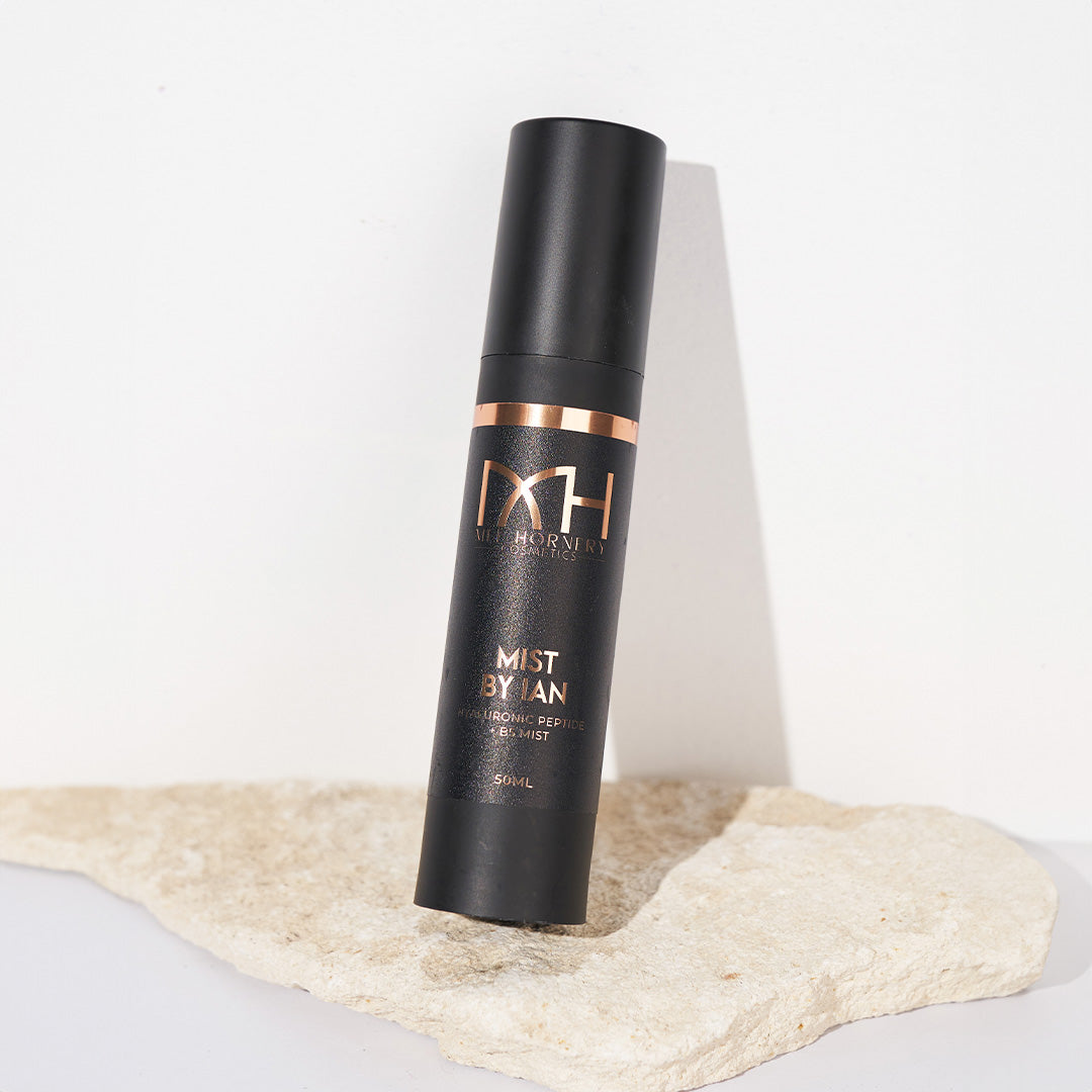 Mist by Ian product from Mel Hornery Cosmetics at a skin care clinic, highlighting effective and luxurious skin care solutions.