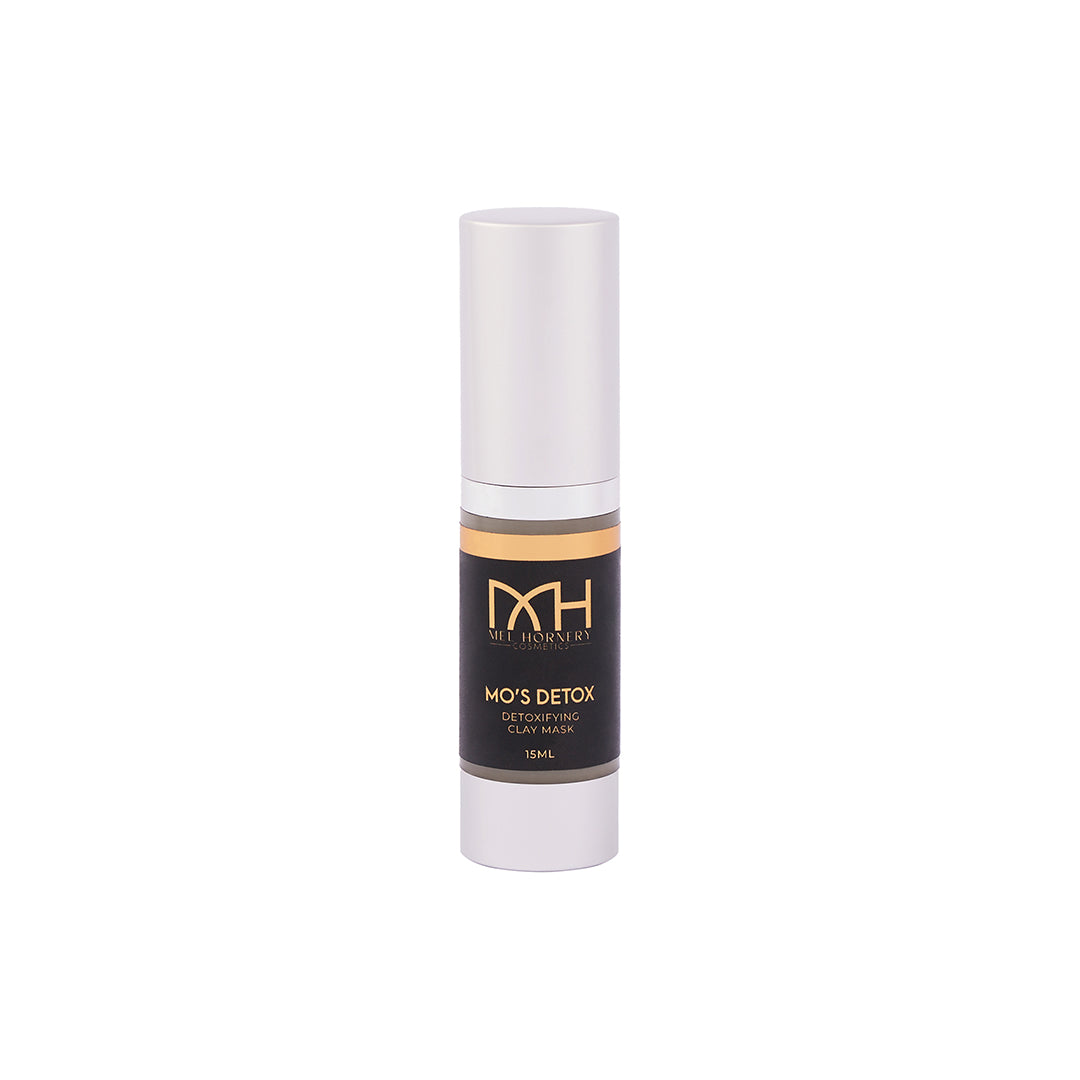 Mo's Detox skincare product from Mel Hornery Cosmetics at a laser clinic.